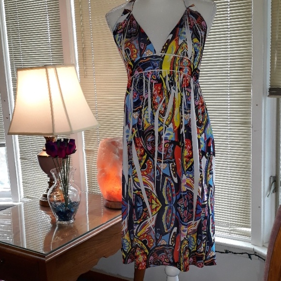 Belize Dresses & Skirts - Belize halter style multicolored womens dress